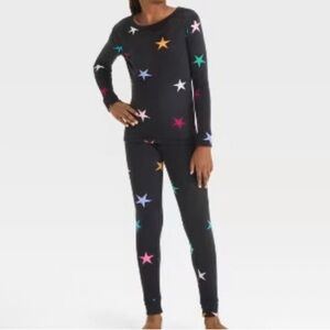 Cat & Jack Black Pajama Top with Colorful Stars